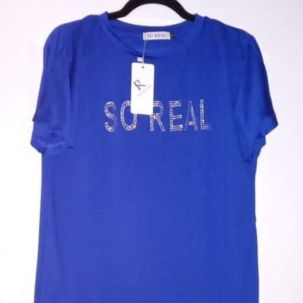 So Real dress size small silky soft rhinestones new with tags